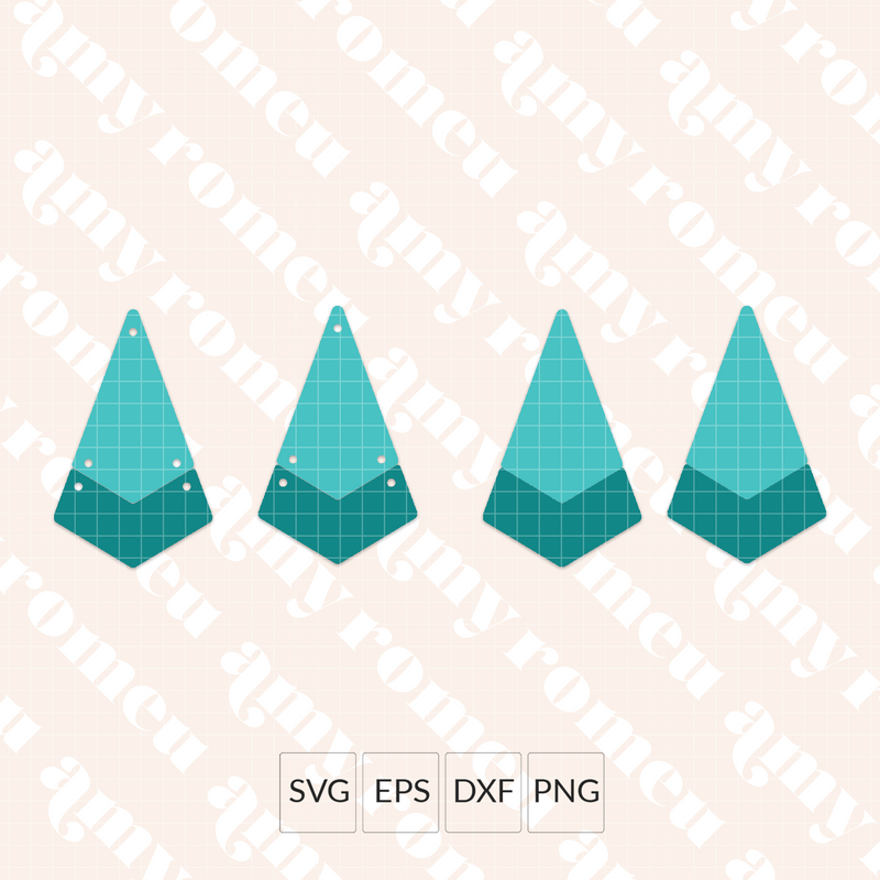Linked Diamond Earrings SVG