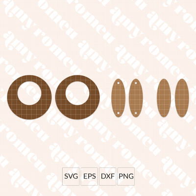 Circle and Loop Earrings SVG