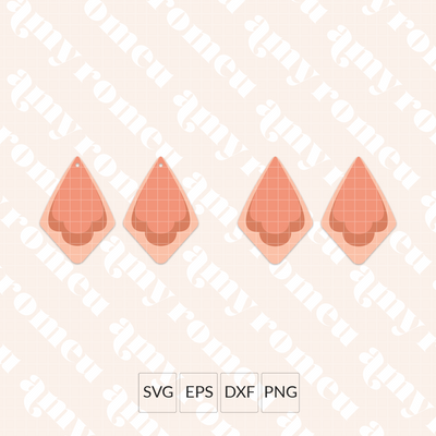 Layered Scalloped Earrings SVG