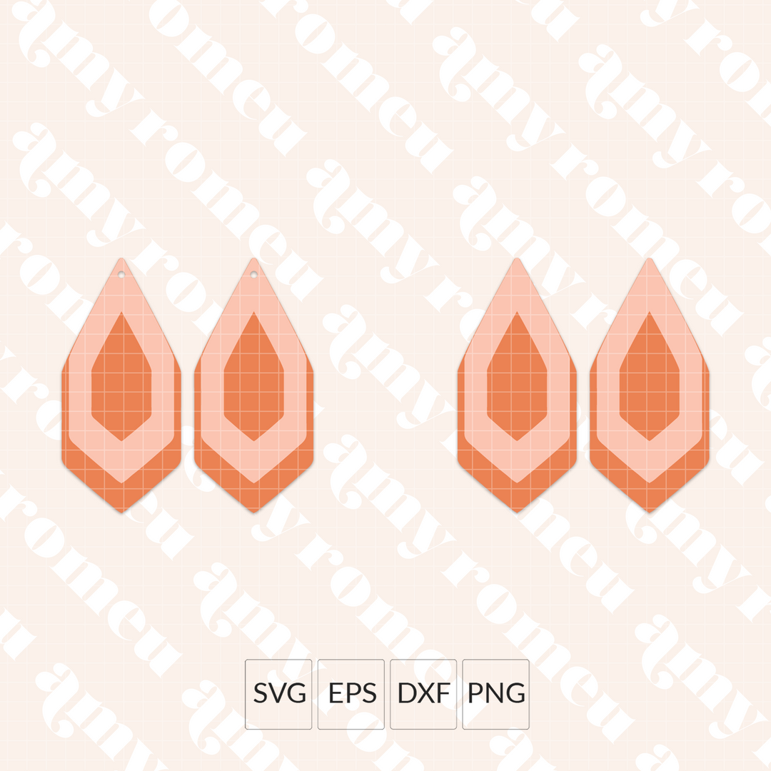 Layered Geometric Earrings SVG