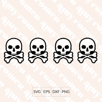 Skull Earrings SVG