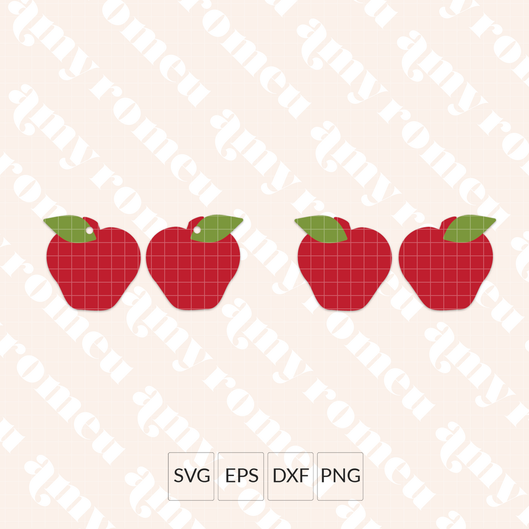 Apple Earrings SVG