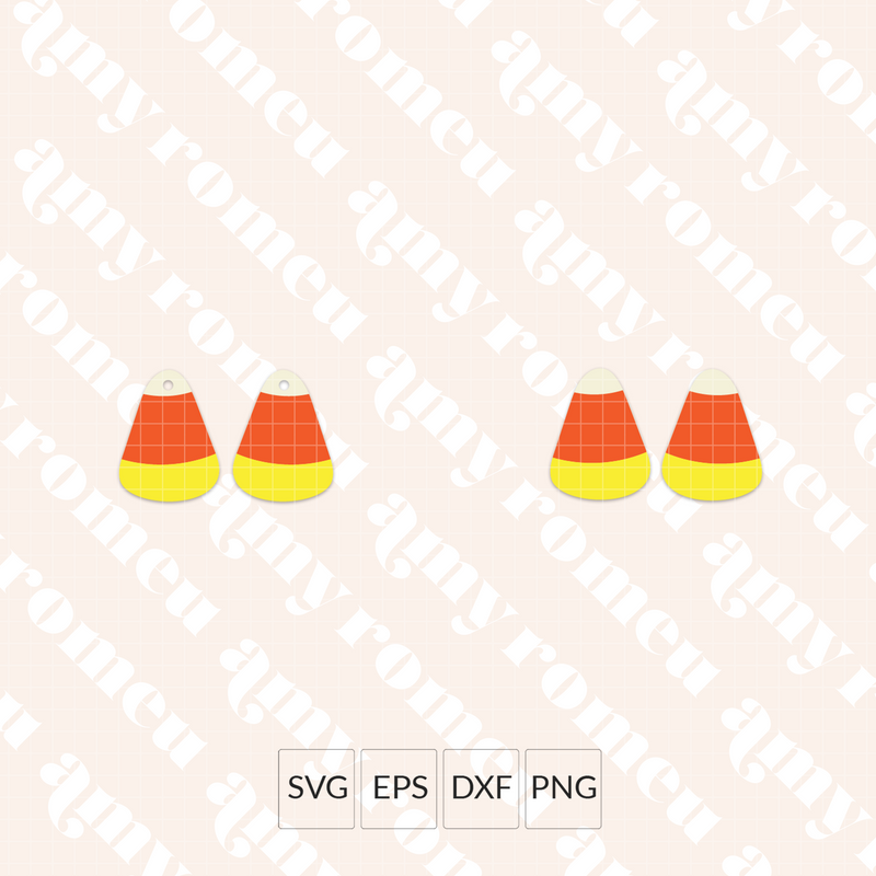 Small Candy Corn Earrings SVG