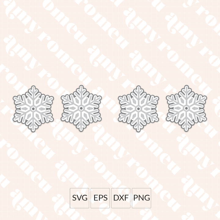 Snowflake Earrings SVG