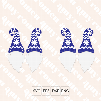 Winter Gnome Earrings SVG