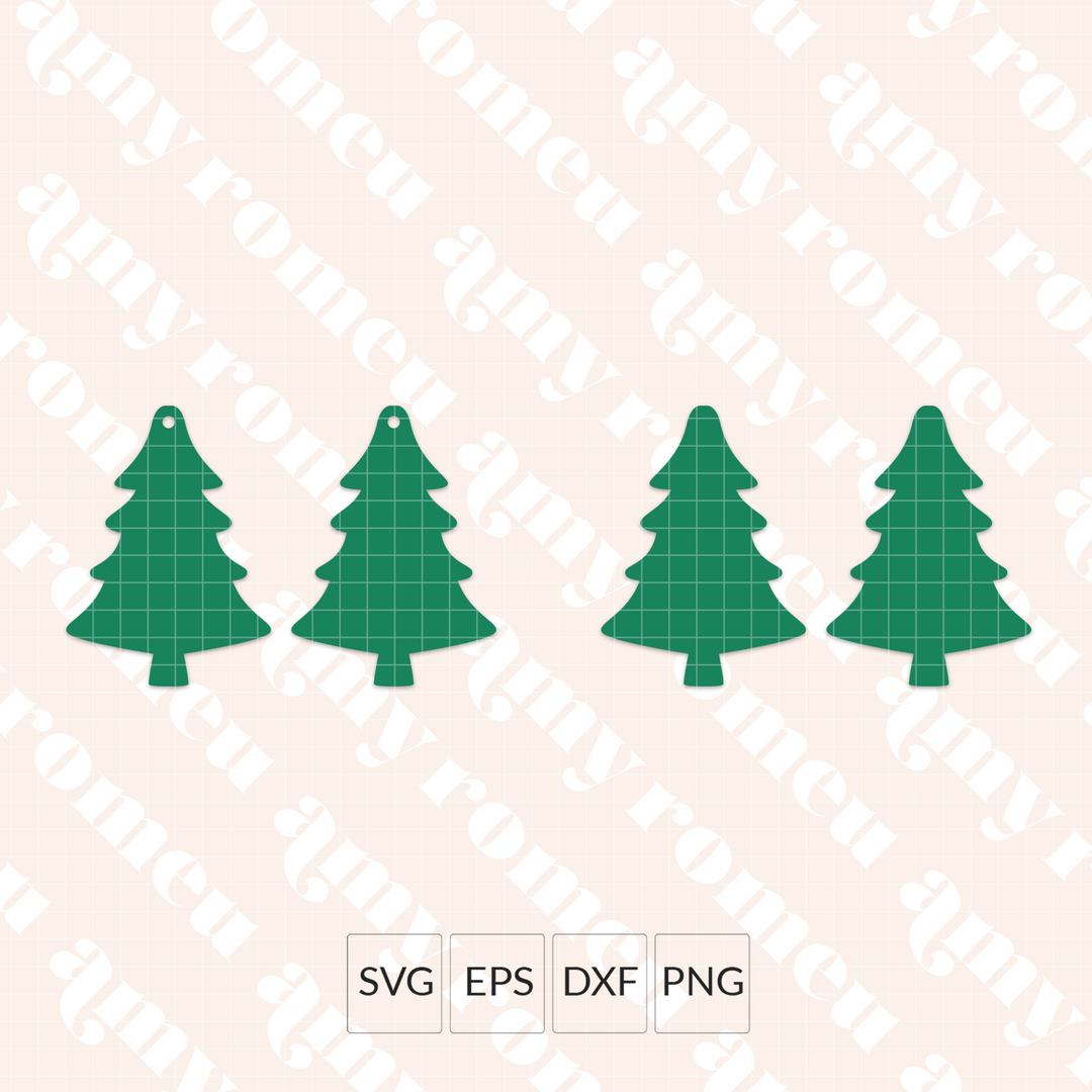 Christmas Tree Earrings SVG