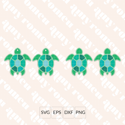 Turtle Earring SVG