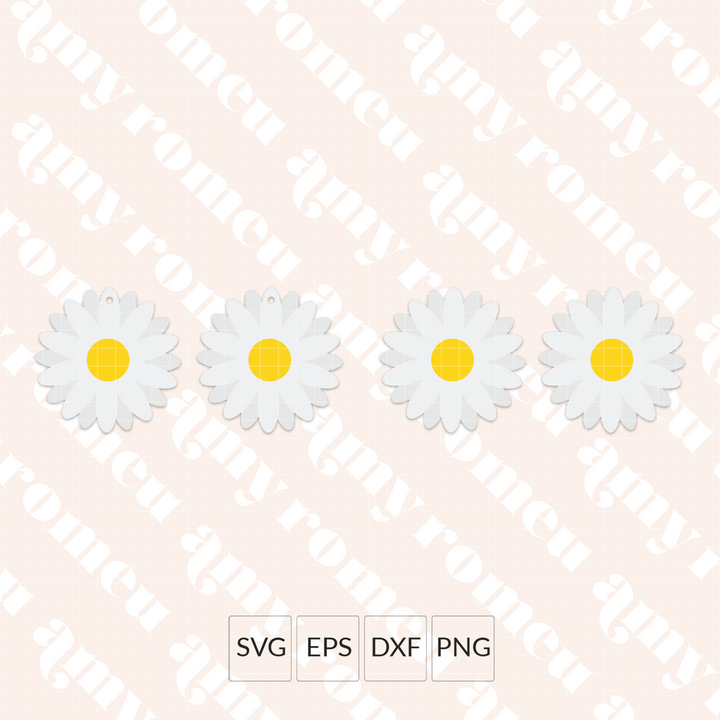 Daisy Earrings SVG