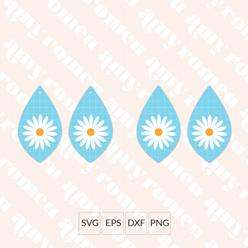 Daisy Petal Earrings SVG