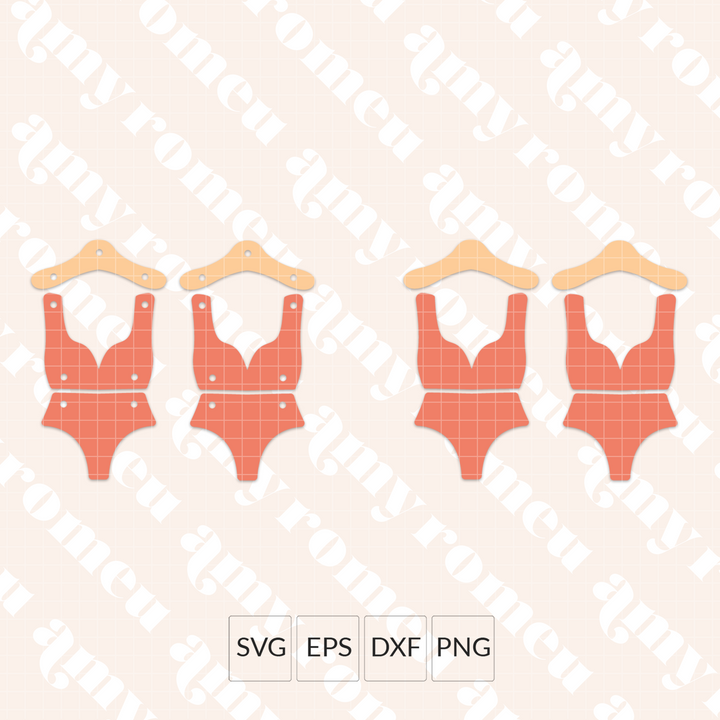 Bikini Faux Leather Earrings SVG