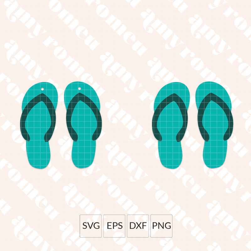 Flip Flop Earrings SVG