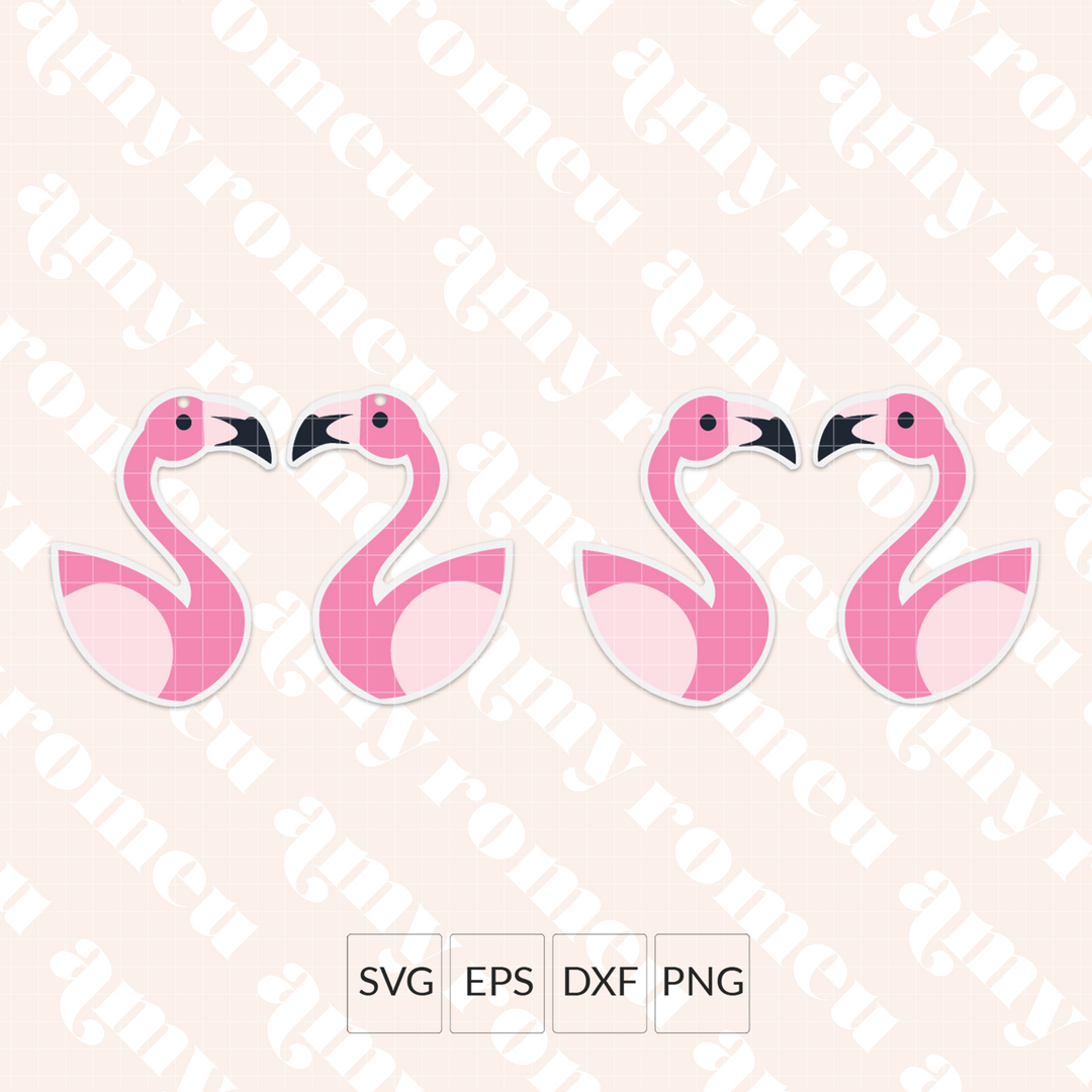 Flamingo Earrings SVG