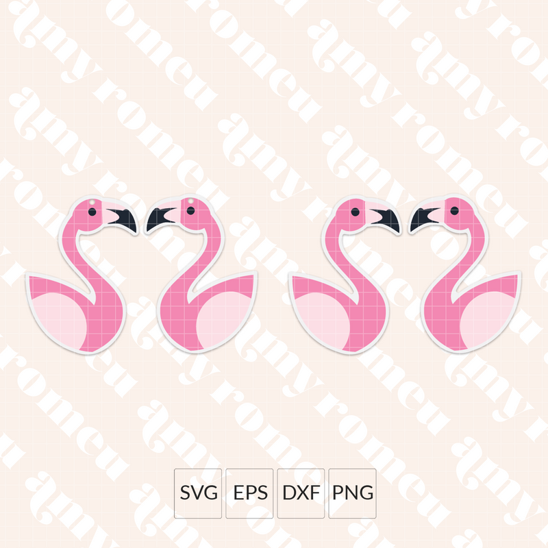Flamingo Earrings SVG