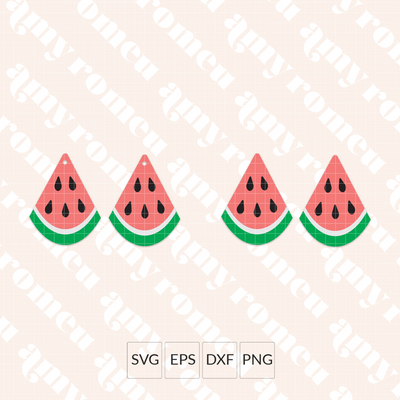 Watermelon Slice Earrings SVG