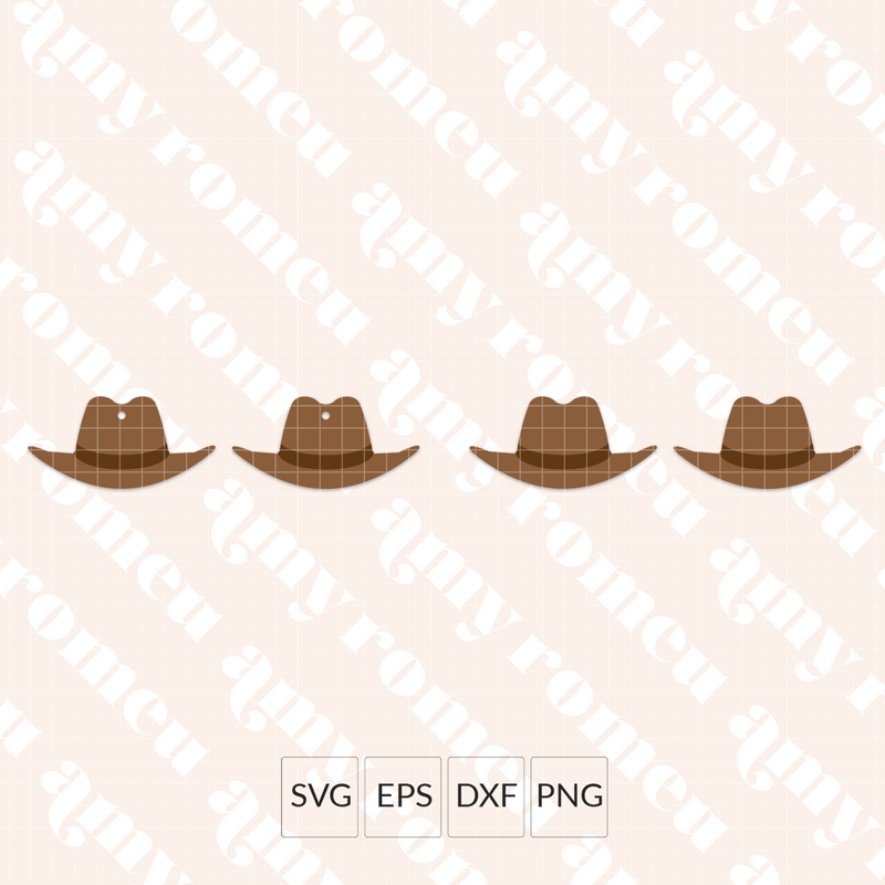 Cowboy Hat Earring SVG
