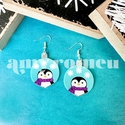 Penguin Ornament Earrings SVG