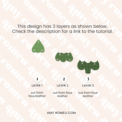 Connected Christmas Tree Earrings SVG