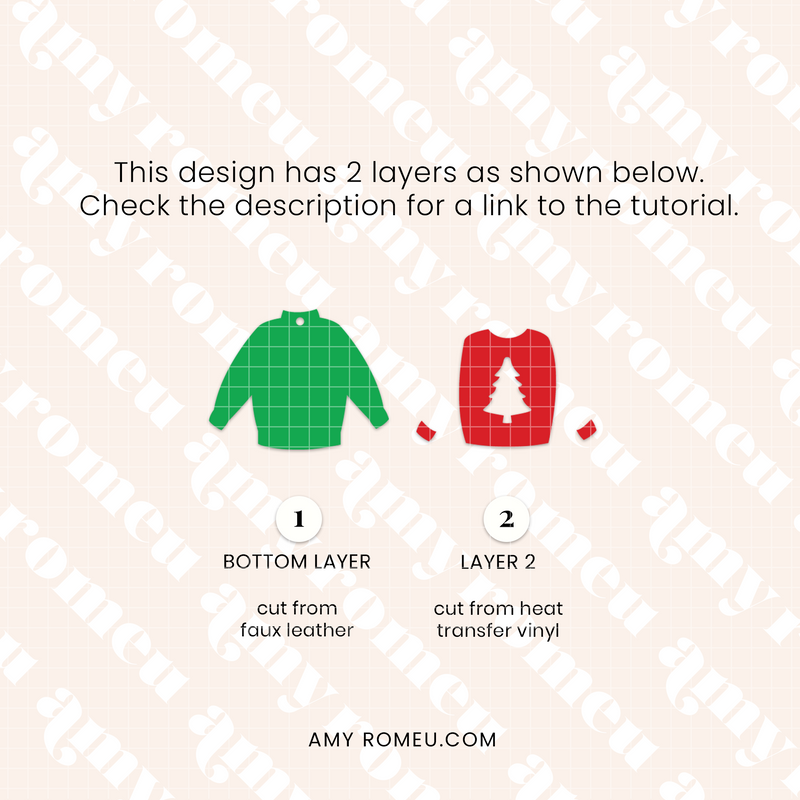 Christmas Sweater Earrings SVG