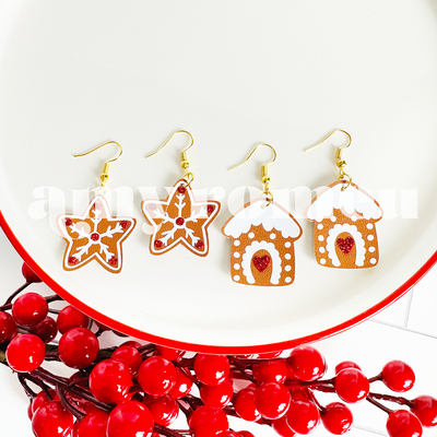 Gingerbread Cookie Earrings SVG