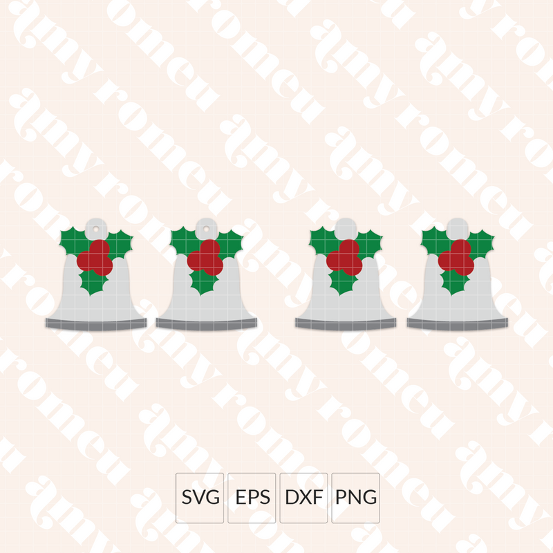 Christmas Bell Earrings SVG