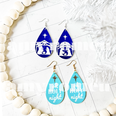 Nativity & Holy Night Earrings Set of 2 SVGs