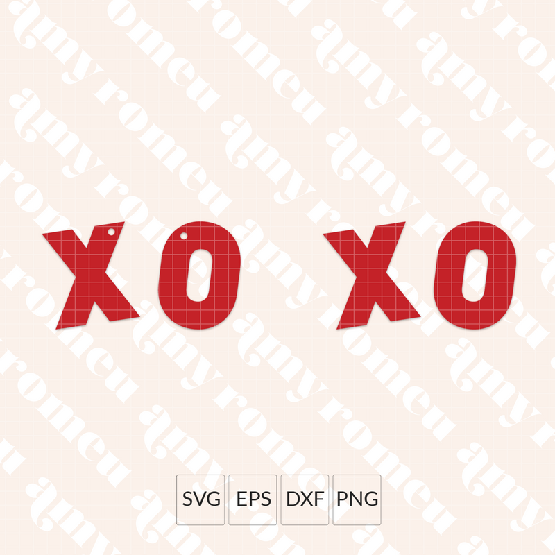 X and O Earrings SVG