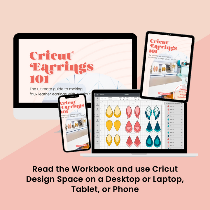 Cricut Earrings 101 Workbook and Earring Template Bundle