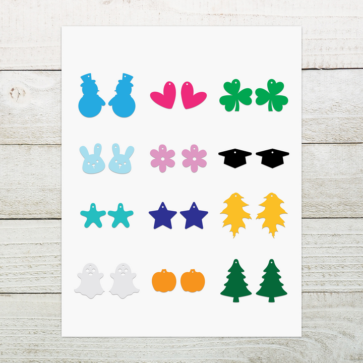 Simple Seasonal Earrings SVG Bundle